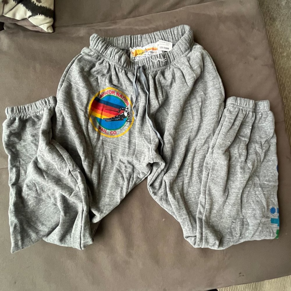 Aviator Nation Gray Sweatpants men's small  NWT